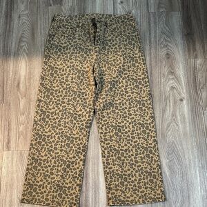 American Eagle Outfitters Tan Leopard Print Pants